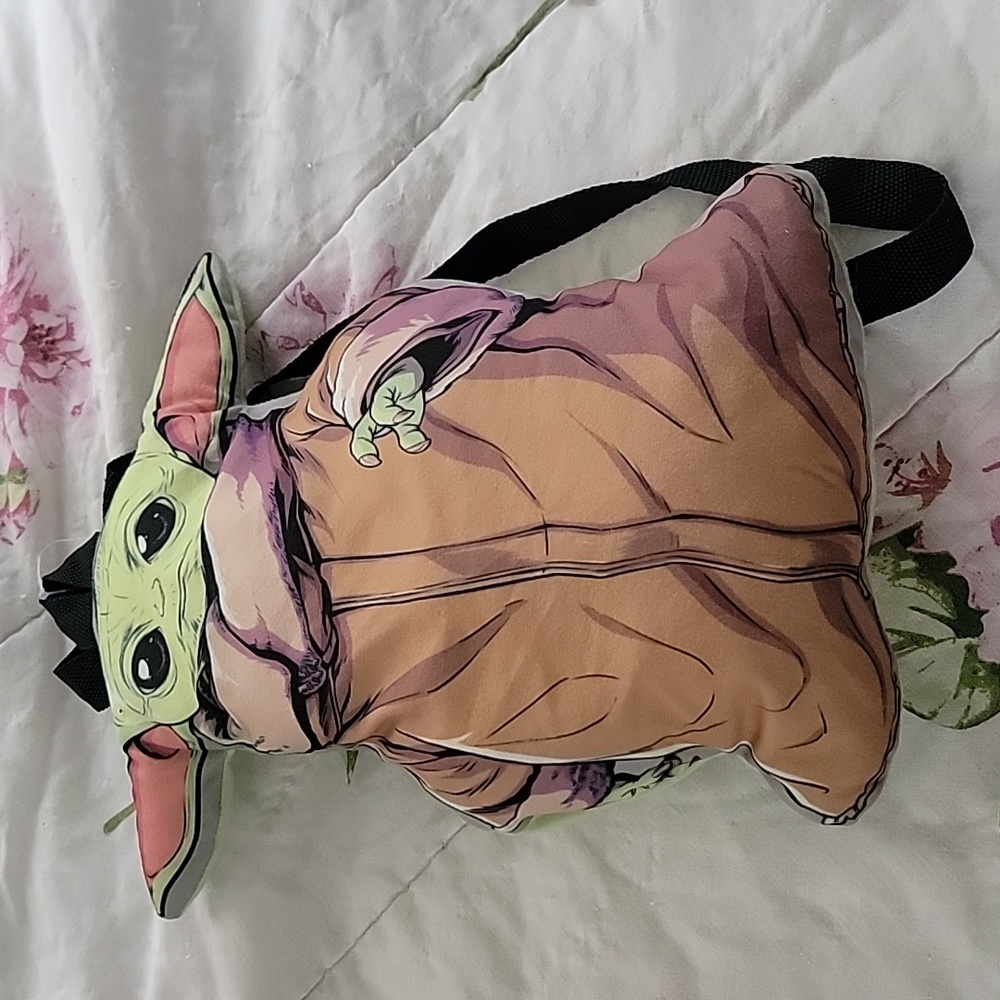 Yoda backpack/purse nwot plush with zipper Stars Wars